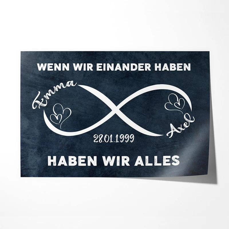 Wenn Wir Einander Haben - Personalisierte Geschenke | Poster Für Paare/Pärchen