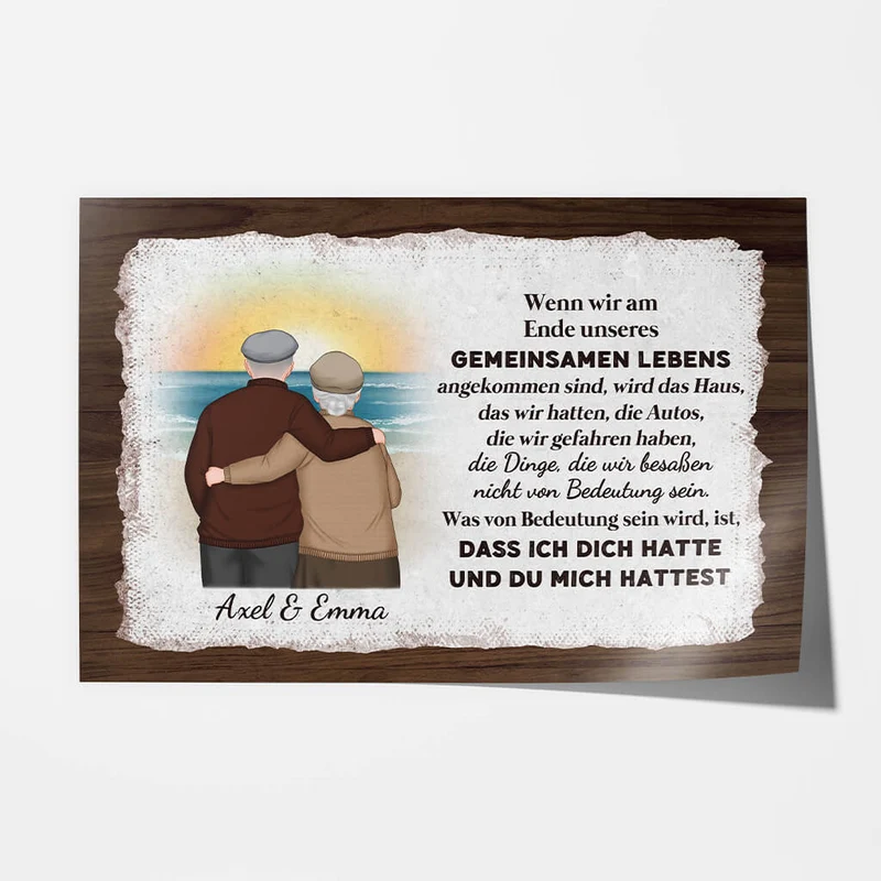 Ich Dich Hatte Und Du Mich Hattest - Personalisierte Geschenke | Poster Für Paare/Pärchen