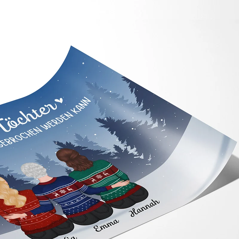 Mama Und Tochter - Personalisierte Geschenke | Poster für Mama/Oma